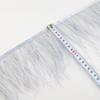 1 Meter Ribbon Tassel Natural Ostrich Feathers Sewing Decoration 10-15cm Wide Apparel Fabric Feather Plumes Ribbon Selvage