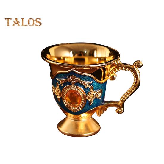 

Чашка для ликера Красивая простая в использовании многоразовая удобная эстетичная чашка с цветочным узором Декор для свадьбы синий