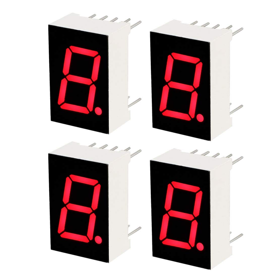 

uxcell LED Digital Display 19 x x Pack of 4 Tube, 10-Pin, 1-Bit, 7-Segment, 12.7 8mm,