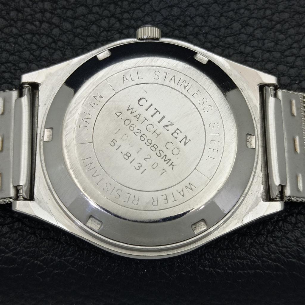 JAPAN MENS VINTAGE CITIZEN AUTOMATIC 8200 WHITE COLOR DIAL WATCH a500284-2 R151b-a500284