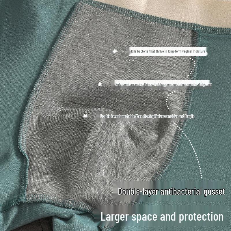 Men's Breathable Cotton Graphene Mid-Waist Boxer Briefs