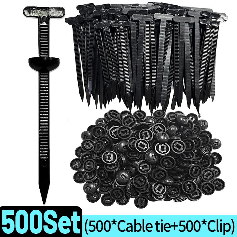 1000/20x Cable Ties Buckle Nylon Auto Fastener Screw Replaceable Car Fenders Trunk Engine Guard Panel Wire Clips Management Tool