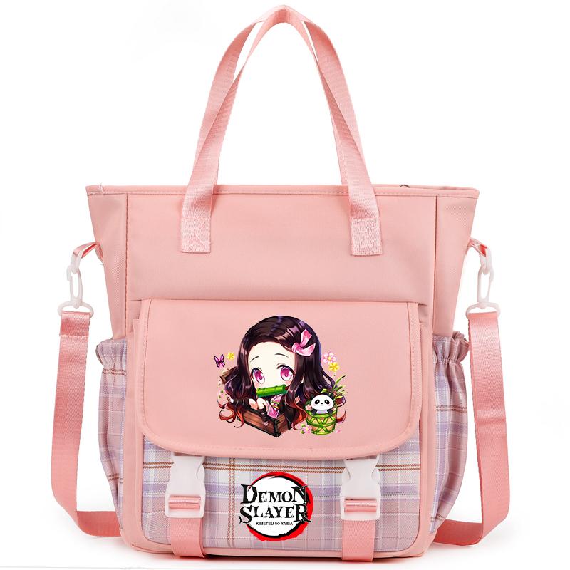 Demon Slayer Tote Bag Crossbody Bag Carrying Bag Shoulder Bag for Teenager Girl Boy Back To School Bag Men Women Leisure Travel Bag Mochila