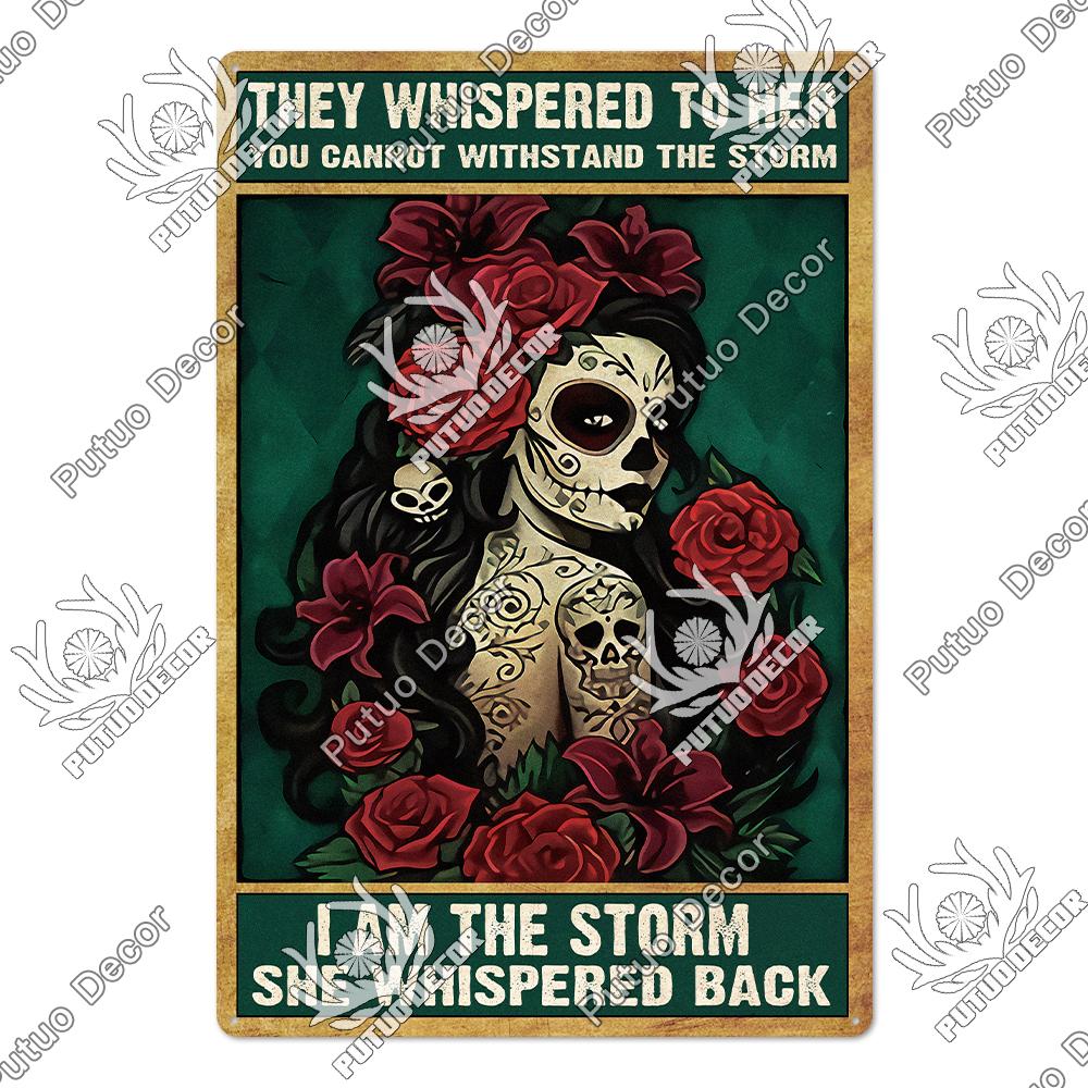 Putuo Decor Funny Cat Vintage Posters Tin Signs Retro Plaque Metal Plate Wall Art Decoration for Home Living Room Pet Shop