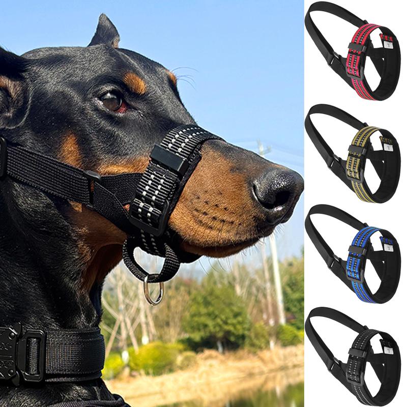 Reflective Tactical for Medium Large Dogs Leads for Anti Barking Training Rope Guide Pet Mouth Cover Accessories 1