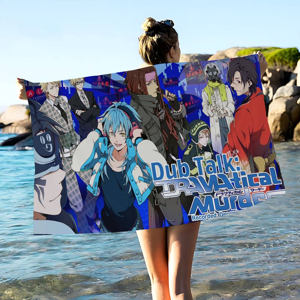BL Game D-Dramatical M-Murder Anime Beach Swimming Towel Soft Absorbent Washcloth Children's Gifts for Kids Travel Camping Gym