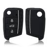 3 Button Flip Key Silicone Cover Fit for VW GOLF 7 MK7 SKODA SEAT 2014 2015 2016 FOB HULL OCTAVIA COMBI LEON IBIZA CUPTRA Case