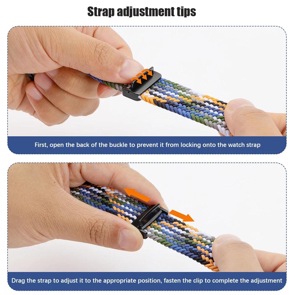 20mm 22mm Nylon Strap For TicWatch E2/E3/S2/GTH 2/GTW/GTH Braided Band For TicWatch Pro 3 Ultra GPS Bracelet Sports Belt Corre