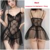 Sexy Lingerie Sexy Lace Mesh Splicing Perspective Dress Deep V Flirting Bed Female Seduction Nightgown Pure Passion