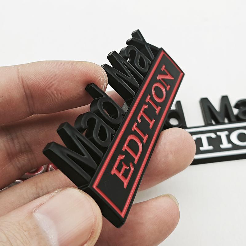 3D Logo Mad Max Edition Emblem Sticker Badge Fender Funny Decals Car Truck Replacement Door Decoration for Universal Car SUV