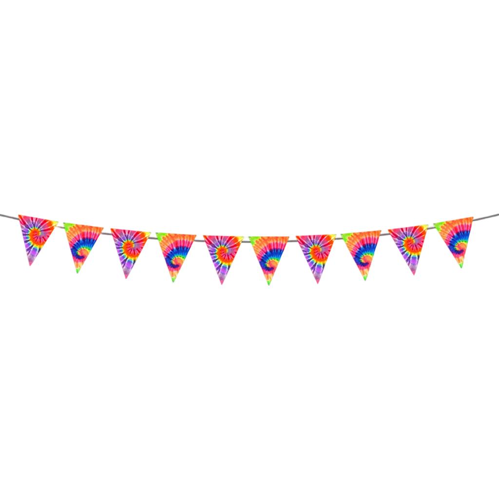 Retro 60s Birthday Party Decorations Pennant for 1960s Theme Party