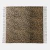 Leopardenmuster Fransen Quadratisches Tuch Imitation Kaschmir Schals Damen Herbst Winter Schals Damen Elegante Wickeltücher Mulffer 100*100cm
