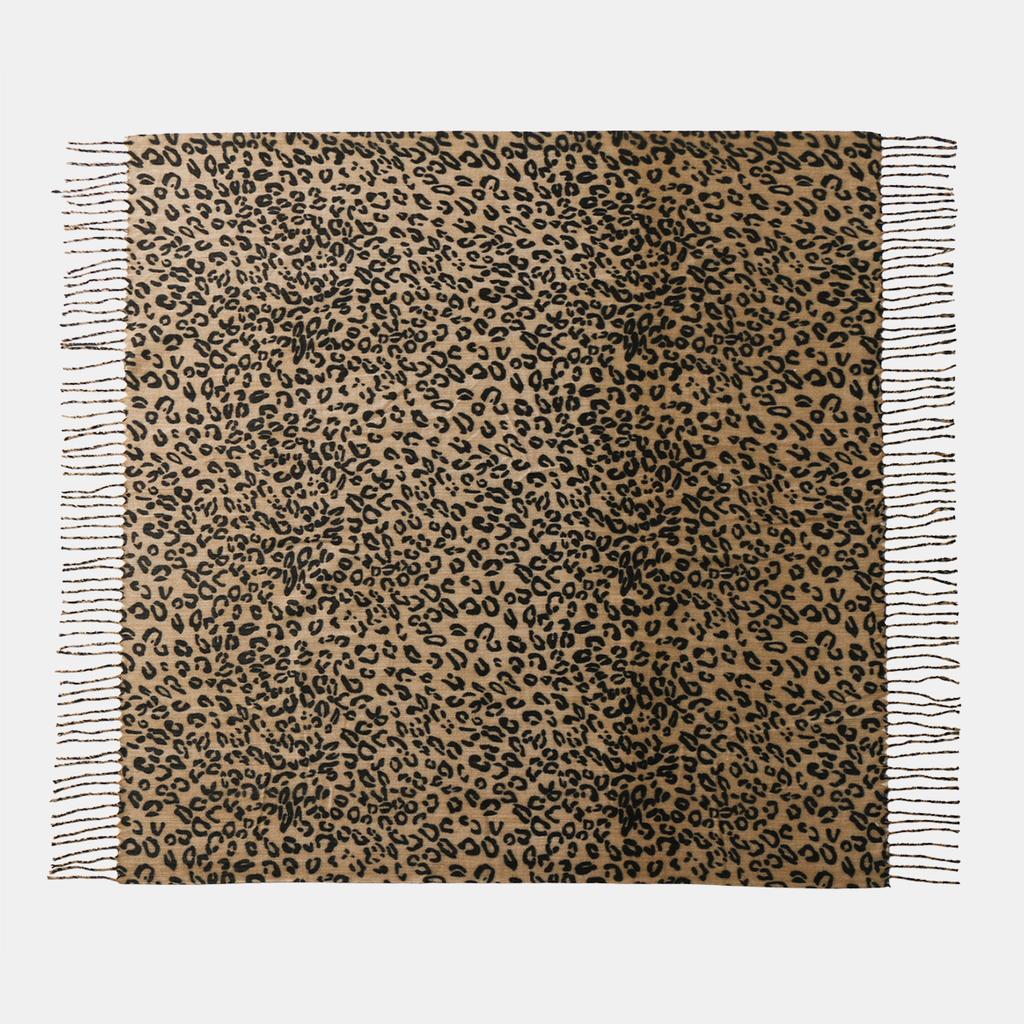 Leopardenmuster Fransen Quadratisches Tuch Imitation Kaschmir Schals Damen Herbst Winter Schals Damen Elegante Wickeltücher Mulffer 100*100cm