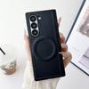 Magnetic Leather Phone Case for Samsung Galaxy Z Fold 7 6 5 4 3 Fold7 Fold6 Fold5 5G with Magsafe Protective Cover for Hinges