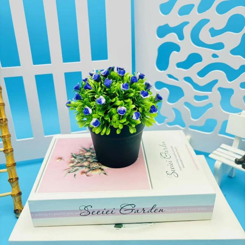 

31 Декоративные бонсай из массива роз и искусственные цветы синий/фиолетовый