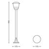 Venkovní sloupek Creek - Philips - Bílý V99,5cm - LED - Hliník