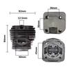 Durable Diameter 45mm Chainsaw Cylinder and Piston Set Fit 52 52cc Gasoline Oil Chainsaw for Chainsaw Engine Motor Parts