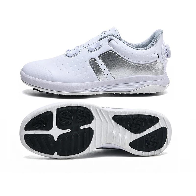 Fashionable Professional Golf Shoes for Men Quality Flat Walking Leather Sneakers Blue Black Man Golf Shoes Big Size