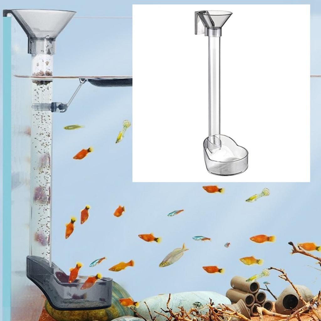 Fish Shrimp Feeder Tube Acrylic Directional Feeding Wall Hanging Aquarium Feeding Tube for Aquarium