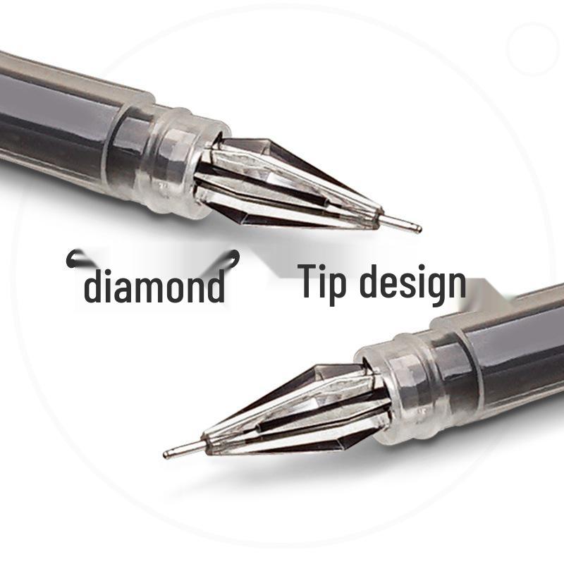 Diamond Neutral 0.38mm Black Transparent Water Pens - Extra Large Capacity for Student Office Use