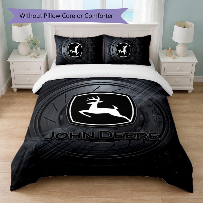 John Deere Print 3Pcs Bedding Set Duvet Cover With Two Pillowcases Soft Bed Linen For Household Bedroom