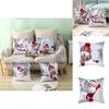 Vibrant 18" Christmas Cushion Cover With Adorable Snowman Santa Claus Design For Home Aesthetics