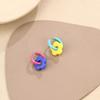 Dopamine Flower Stud Earrings - Korean Style, Sweet & Cute with Fresh Contrasting Colors