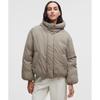 Bubble Hem 600 Down Fill Puffer Jacket Warm Ash Grey