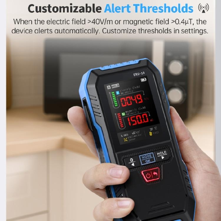 Advanced Electromagnetism Meter Electromagnetism Detectors For Home Safety Radiation Detectors With Temperature Monitoring Curved Display