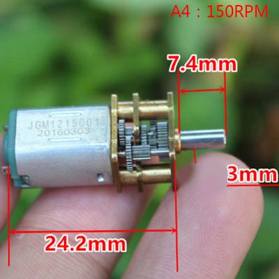 Micro N20 Gear Motor Slow Speed Metal Gearbox Reducer Electric Motor Diy Toy