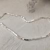 Collana con piccolo tubo quadrato in argento sterling 925 per donna, collane con catena a clavicola, gioielli per feste, regali nuovi