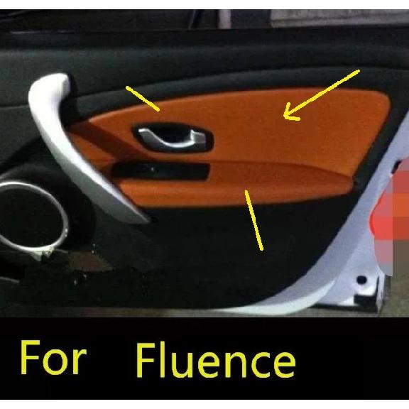 Microfiber  Door Panel /Armrest Leather Cover Protective Trim For  Renault Megane 3 / Fluence Car Interior with Mount Fittings