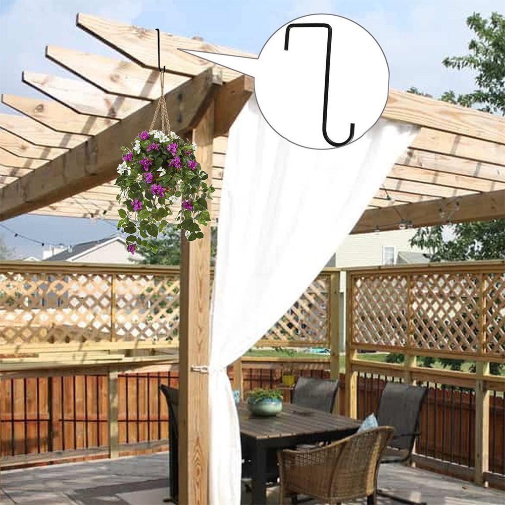 3pcs Durable Fence Hooks Iron Guardrail Hooks Garden Supplies Fence Flower Groove Hooks  Courtyard