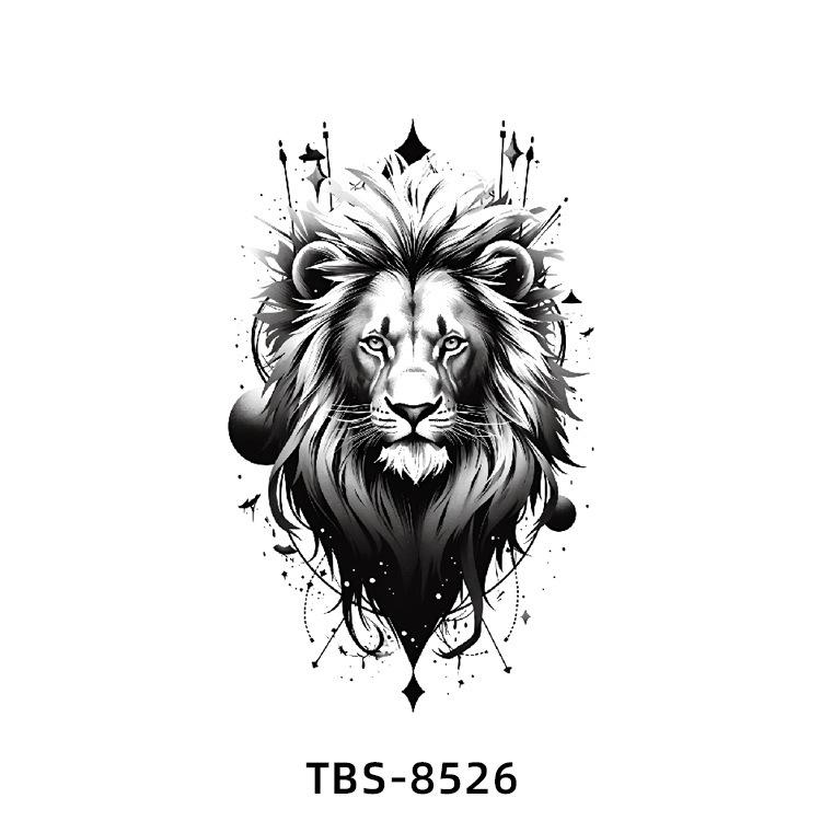 Realistiska Djurtotem Tatuering Klistermärken: Drake, Fenix, Tiger, Varg