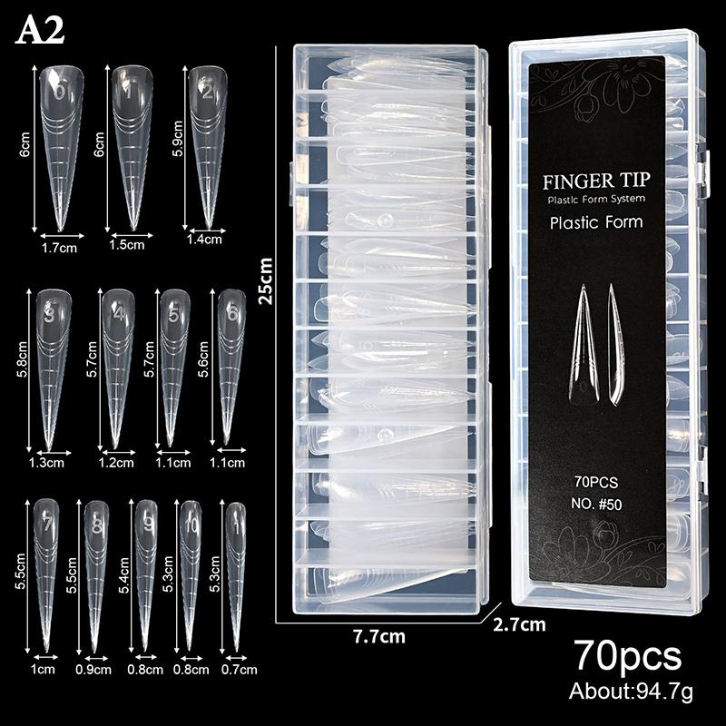 

3D Орлиный коготь Изогнутые Накладные Многоразовые Ногти Полное покрытие Пресс-он Формы для ногтей Молды Кристальный кончик для наращивания ногтей Подходит для полигеля A2