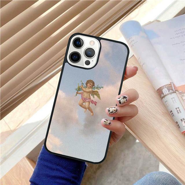 Anges Esthétique Esthétique Coque Coquille Pour iPhone 17 Air 15 16 14 13 12 Pro Max 11 Pro Max Plus Housse de Téléphone