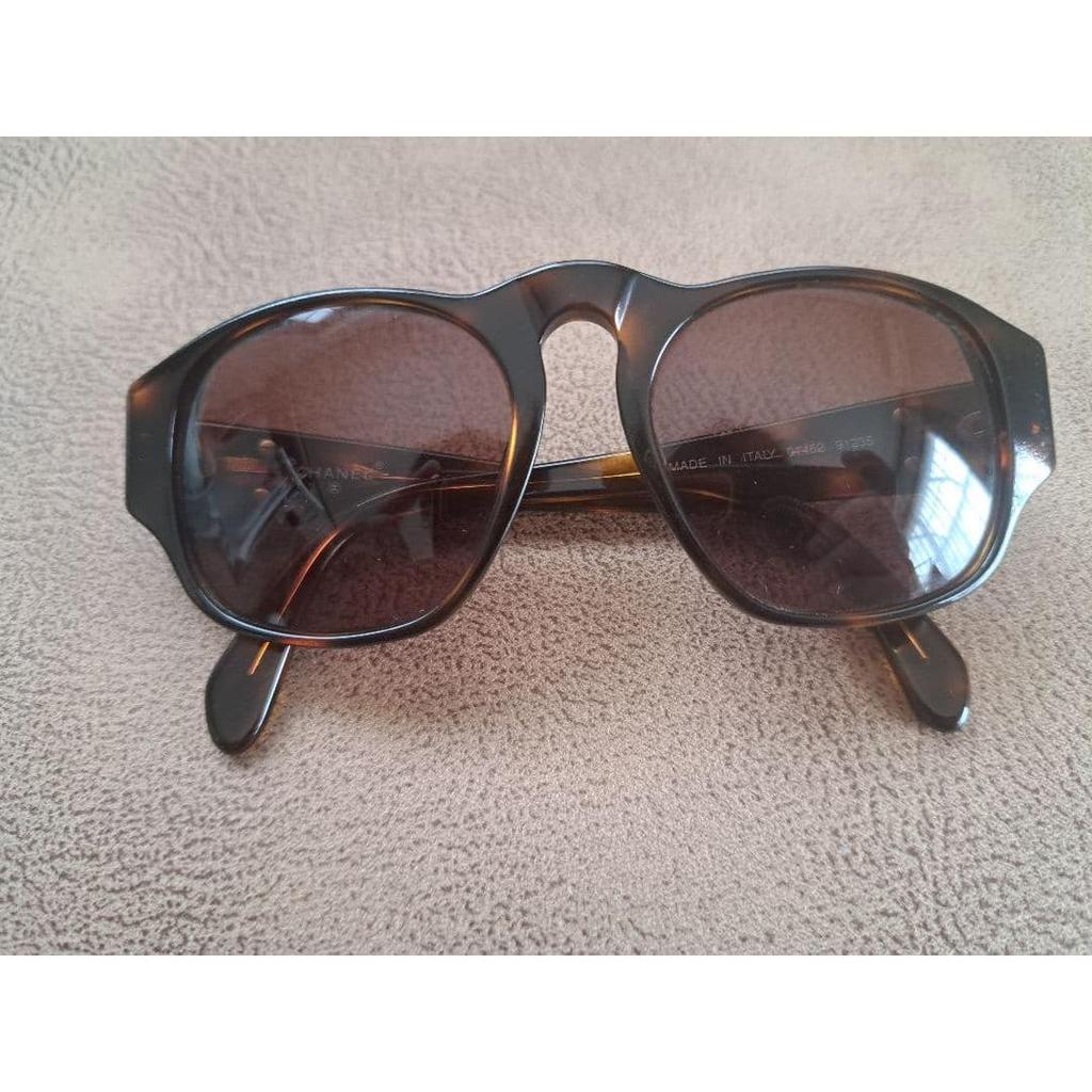 Used CHANEL sunglasses tortoiseshell pattern here mark