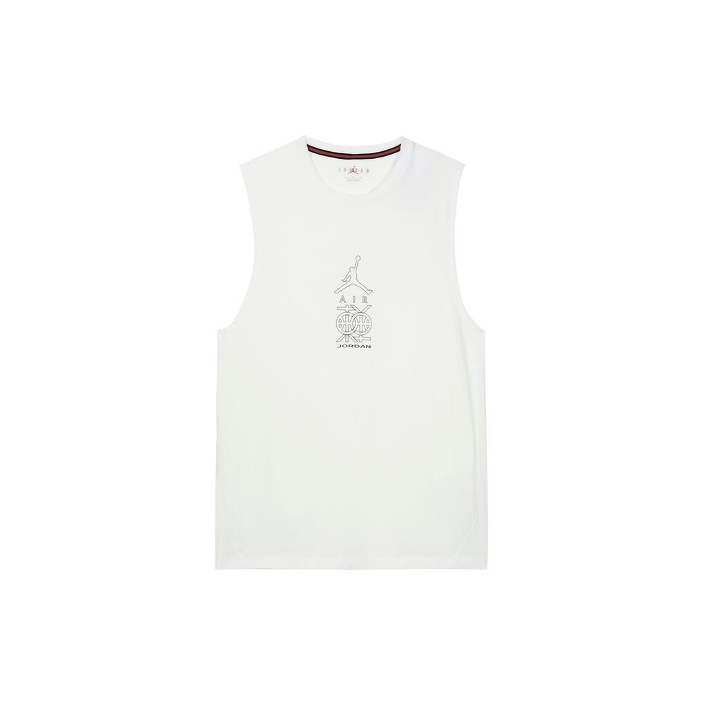 Jordan Dongdan Logo Print Sleeveless Training Tank Top Men Tops White DV6277-133