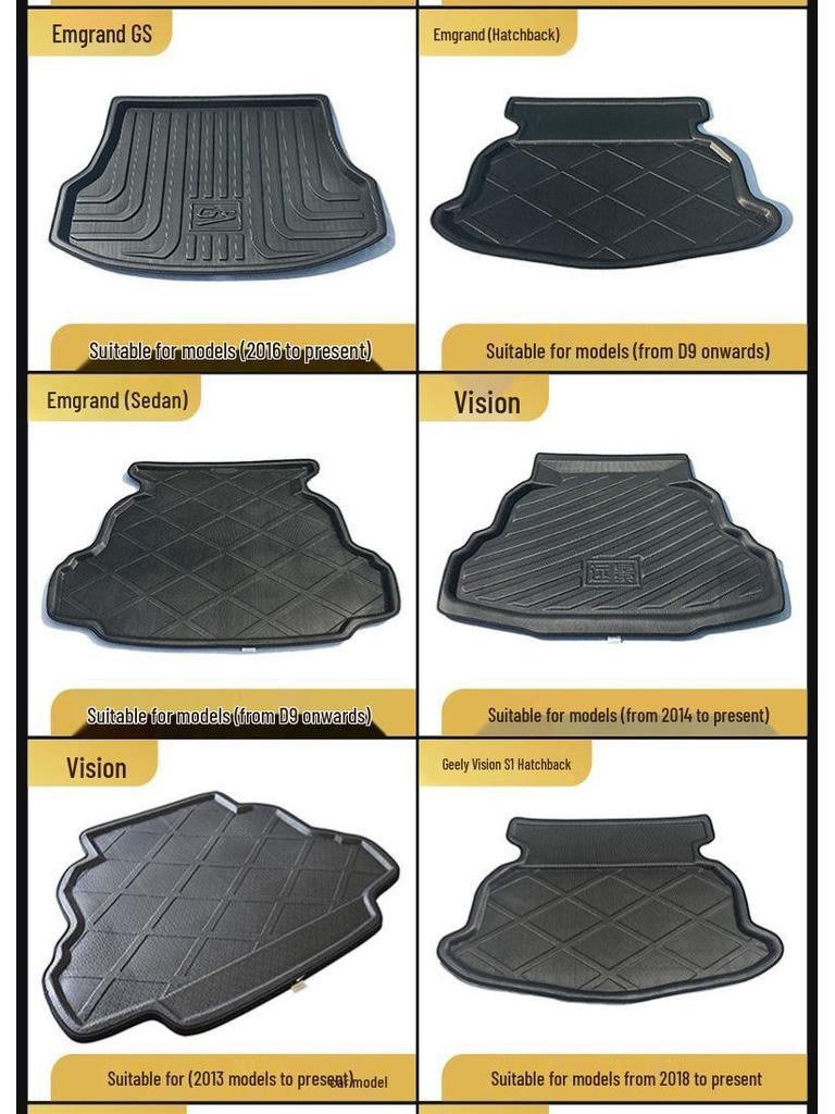 Compatible with Geely Emgrand GLEC8, Binyue GX7, Englon King Kong, Free Cruiser, Haijing 17, Vision S1, X3, and Lynk & Co 01 models.