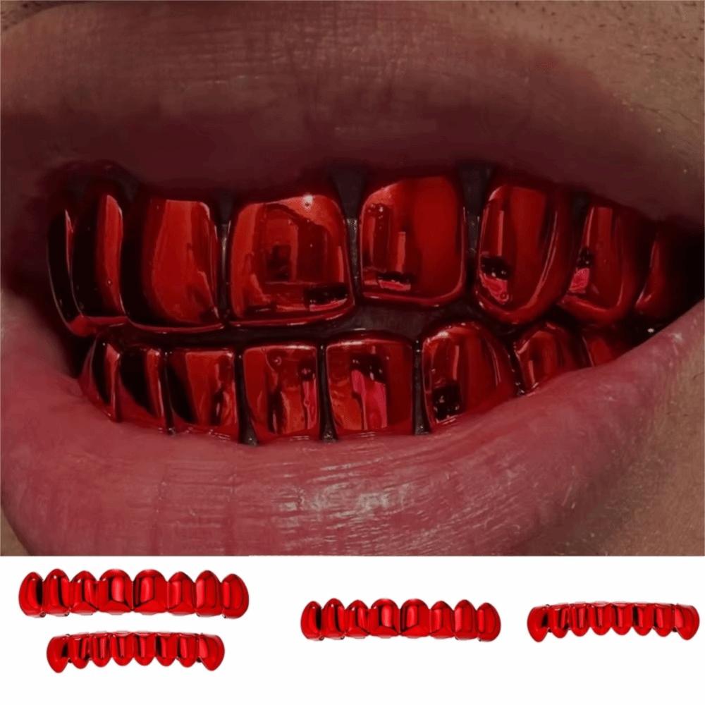 1Pcs/Set Halloween Jewelry 8 Teeth Top Bottom Grills Y2K Party Cosplay Teeth Rapper