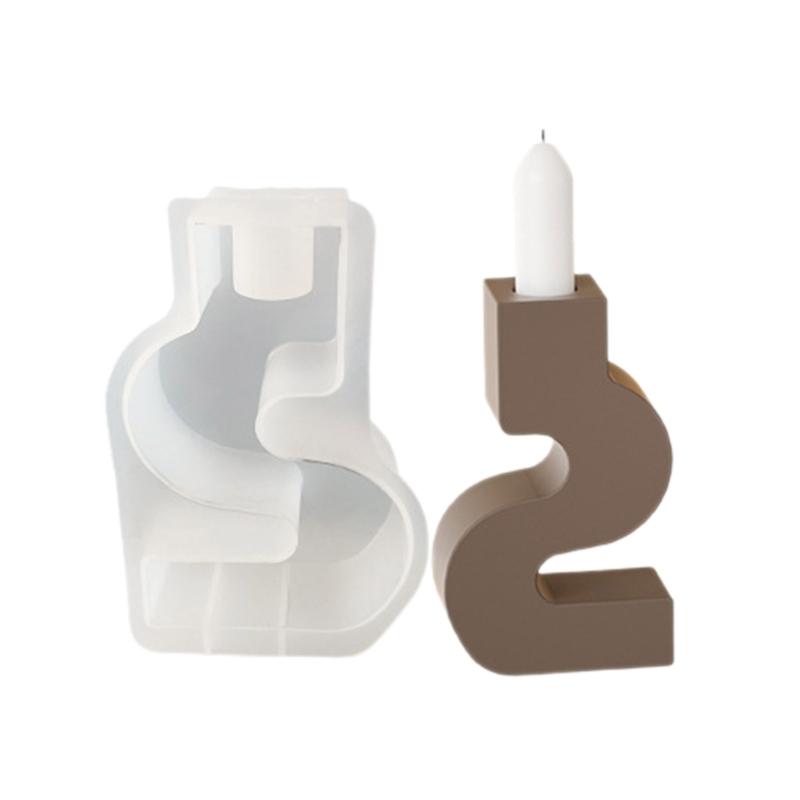 Crafting Moulds Silicone Candle Base Moulds S/U Shape Ornament Molds Silicone Candle Holder Molds Silicone Texture