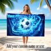 Fußball-Thema Strandtuch Personalisiert mit individuellem Namen & Text Weich Schnelltrocknend Strandtuch für Schwimmen Reisen