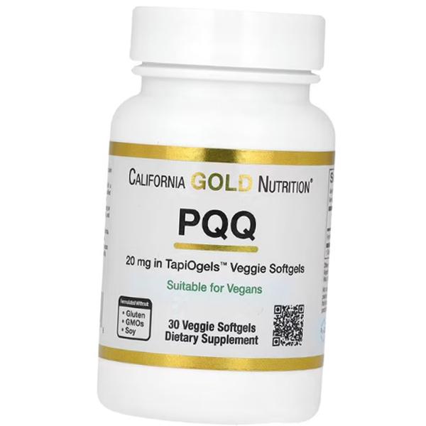 

Pyrroloquinoline quinone, PQQ 20, California Gold Nutrition 30 vegcaps (70427010) 30vcaps