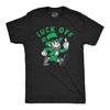 Luck Off Leprechaun Middle Finger Shirt, Funny St Patricks Day Tee