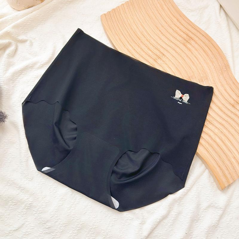 Women's Summer Ultra Thin Ice Silk Naked Feeling No Trace Skin High Shot in The Waist Triangle Briefs