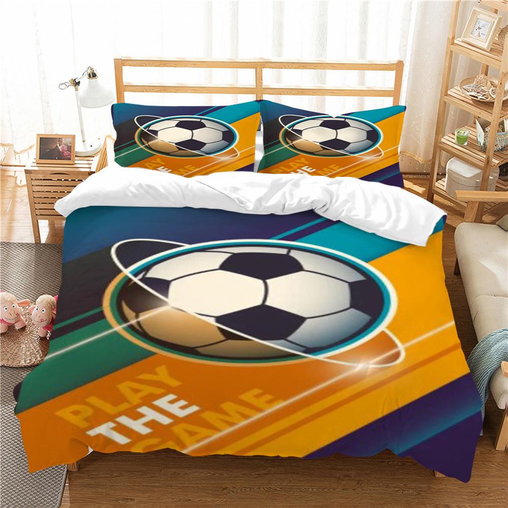 Heißer Verkauf Bettbezug Sets 3D Gedruckt Bett Set Fußball Heimtextilien Highend Polyester Quilt Abdeckung Kinder Einzigen Größe Bettdecke