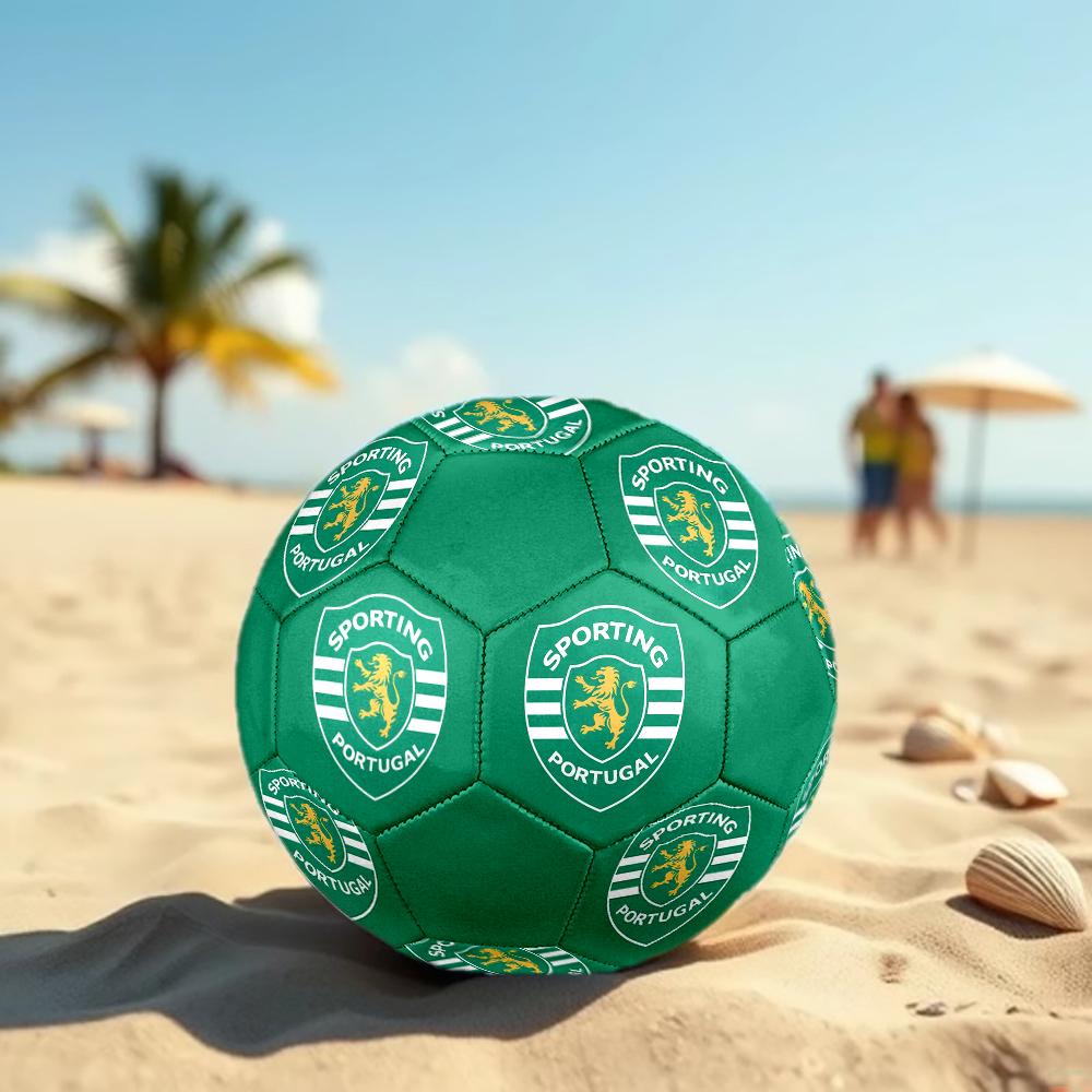 Sporting Fc Soccer Ball, Colorful, Suitable for All Ages, Machine-stitched, PVC Material, Competition Grade, Durable and High Bounce