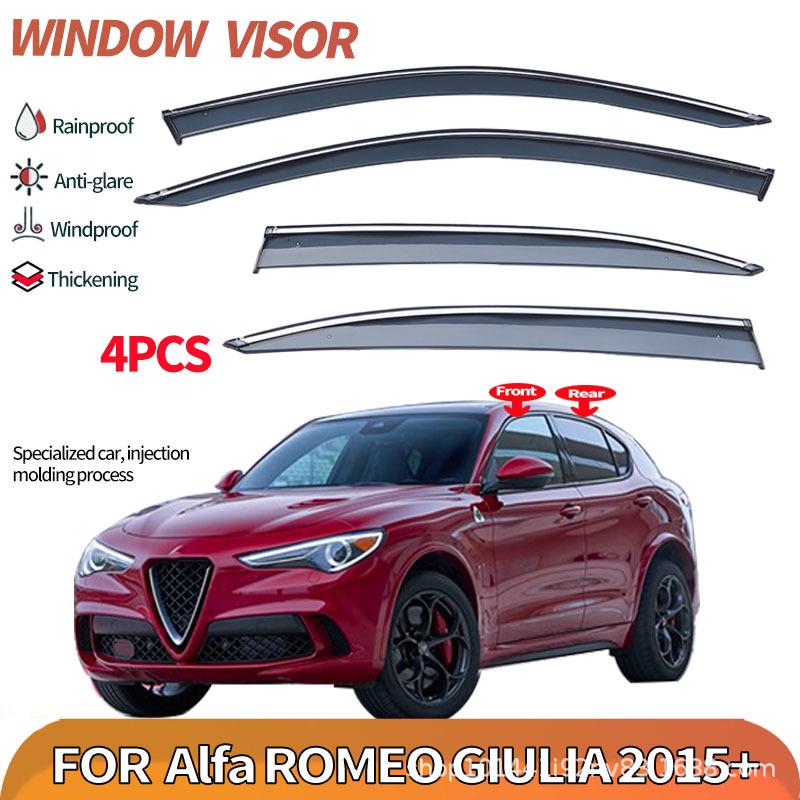 Alfa Romeo Stelvio Window Visor and Wind Deflectors