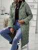 Cross-border European and American New Long Hooded Casual Jacket Women's Cotton Clothes