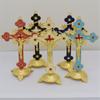 Metal Cross Ornaments Alloy Christian Catholic Art Statue Home And Office Desktop Decoration Small Cross Ornament